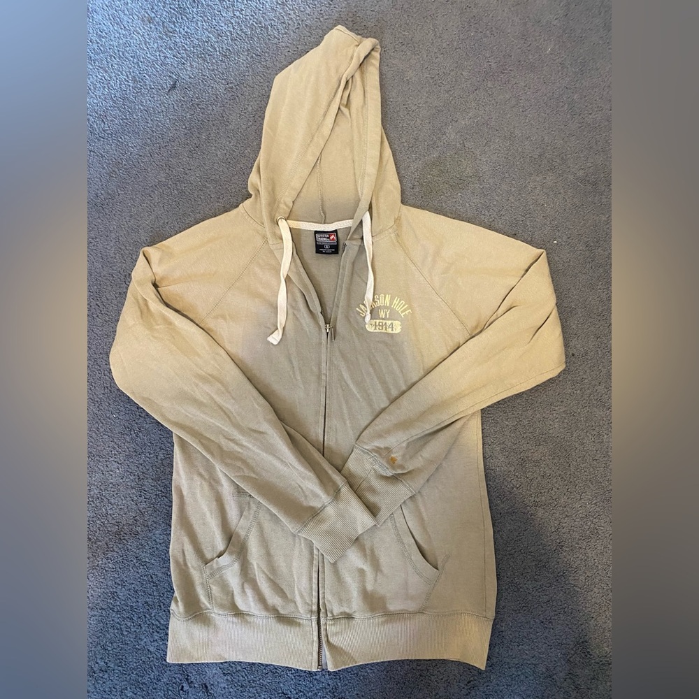 Outfitter Trading Co. Beige Zip-Up Hoodie